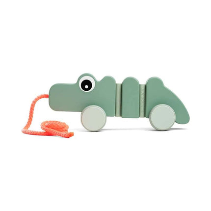 Done by Deer Pull along wiggle toy Croco Green - Done by Deer - Babywinkel - 5712643050896