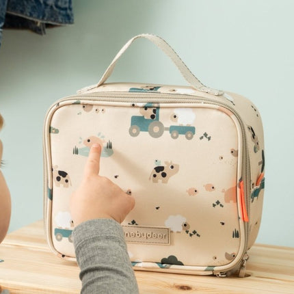 Done By Deer Tiny Thermos Lunchtas Tiny Farm Sand 2,8L koop je bij Babywinkel