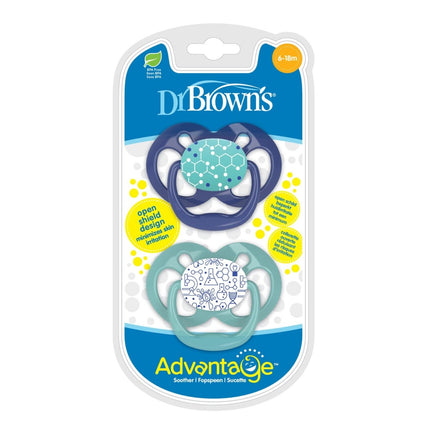 Dr. Brown's Advantage Speen fase 2 blauw 2st - Dr. Brown's - Babywinkel - 072239316726