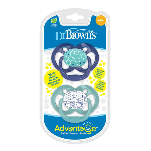 Dr. Brown's Advantage Speen fase 2 blauw 2st - Dr. Brown's - Babywinkel - 072239316726