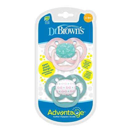 Dr. Brown's Advantage Speen fase 2 roze 2st - Dr. Brown's - Babywinkel - 072239316719