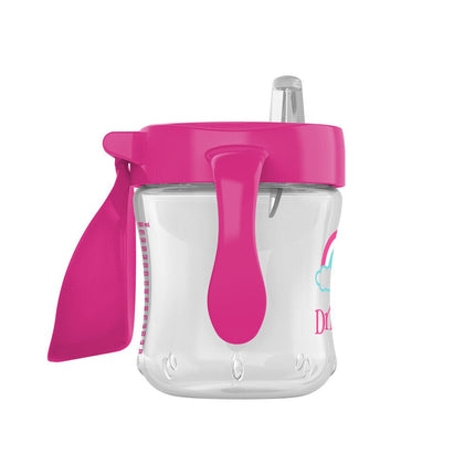 Dr. Brown's Drinkbeker roze 180ml zachte tuit - Dr. Brown's - Babywinkel - 072239303382