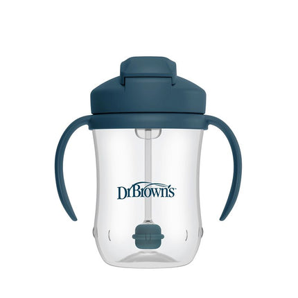 Dr. Brown's Baby's Eerste Rietjesbeker Blauw 270ml