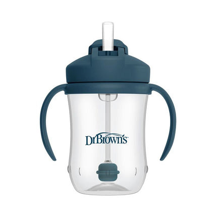 Dr. Brown's Baby's Eerste Rietjesbeker Blauw 270ml