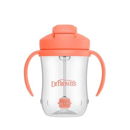 Dr. Brown's Baby's Eerste Rietjesbeker Coral 270ml