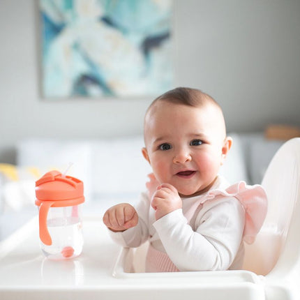 Dr. Brown's Baby's Eerste Rietjesbeker Coral 270ml