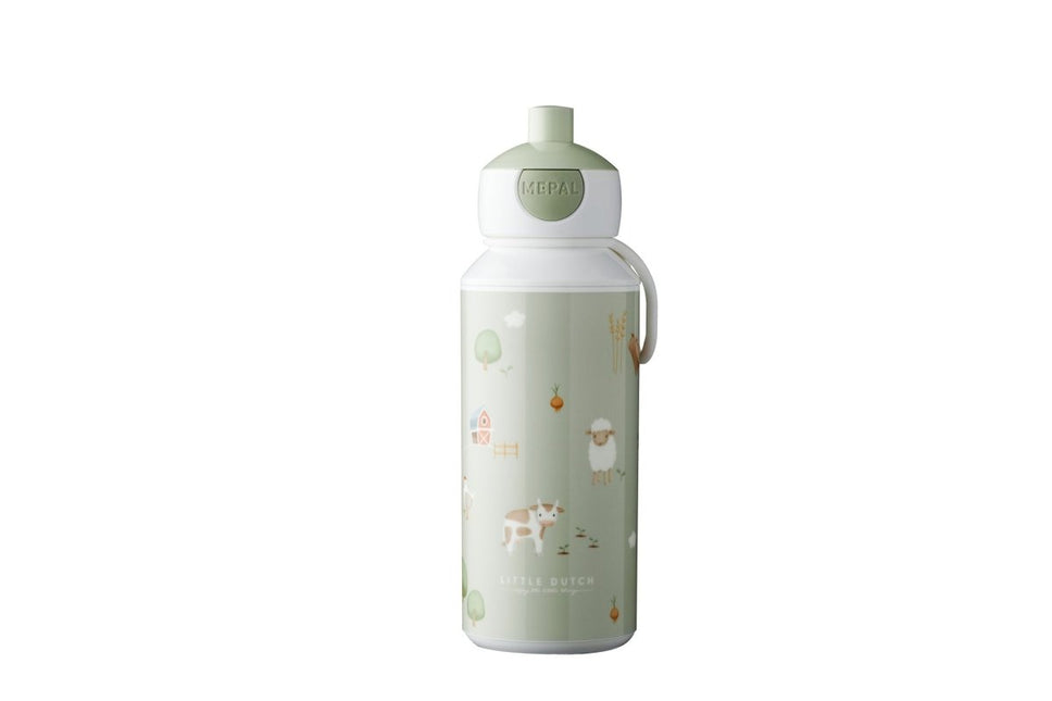 Drinkfles pop - up Campus 400 ml Little Dutch - Little Farm - Babywinkel - 8720294032069