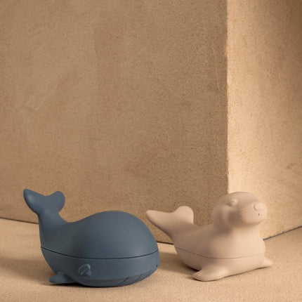 Duncan Arctic Silicone Bath Toys Whale blue / Sandy - Babywinkel - 5715493494537