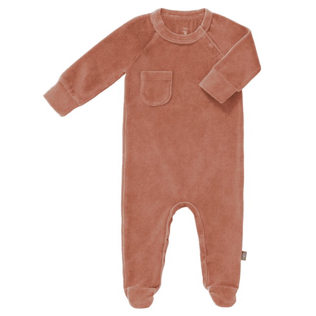 Fresk Baby Pyjama Velours Met Voet Ash Rose - Fresk - Babywinkel - 8720088955864