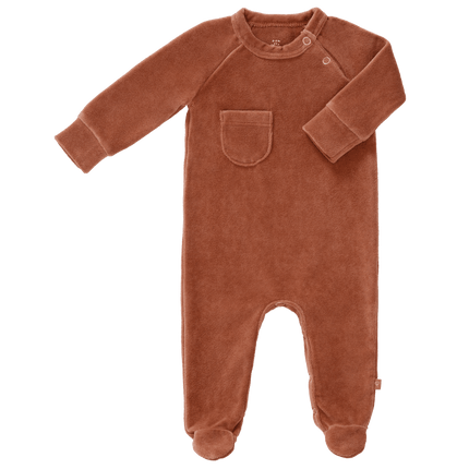 Fresk Baby Pyjama Velours Met Voeten Copper - Fresk - Babywinkel - 8720574694475