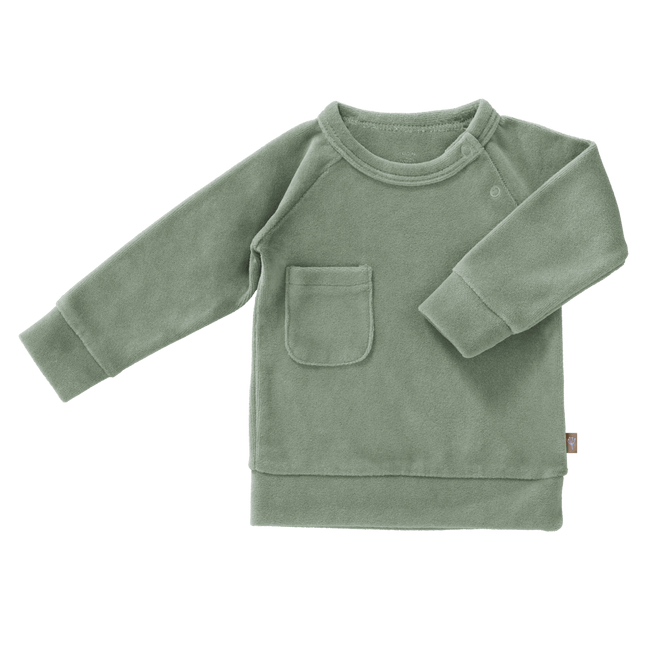Fresk Baby Sweater Velours Forest Green - Fresk - Babywinkel - 8720088954386