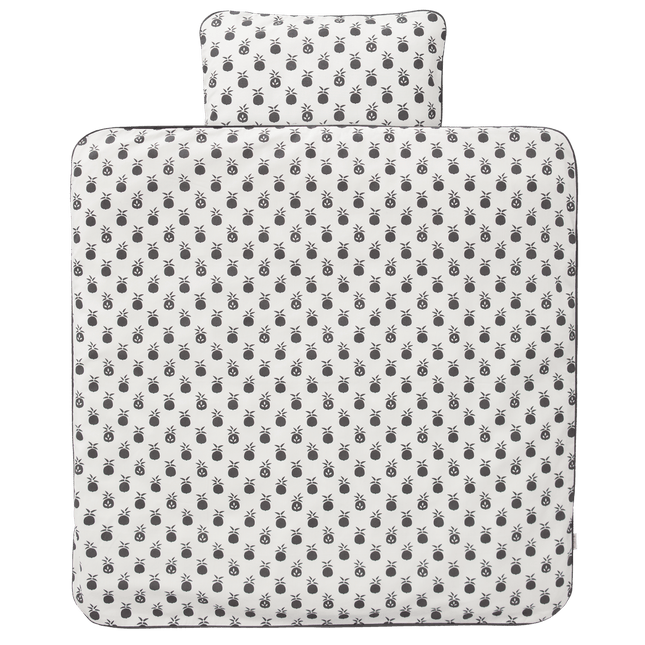 Fresk Dekbedovertrek Pineapple Anthracite 80x80cm - Fresk - Babywinkel - 8718754239042