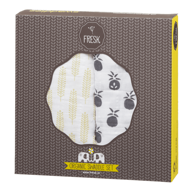 Fresk Hydrofiele Doek Pineapple 70x60cm 2st - Fresk - Babywinkel - 8718754239295