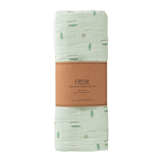 Fresk Inbakerdoek 120X120 Cm Surf Boy - Fresk - Babywinkel - 8720874453352