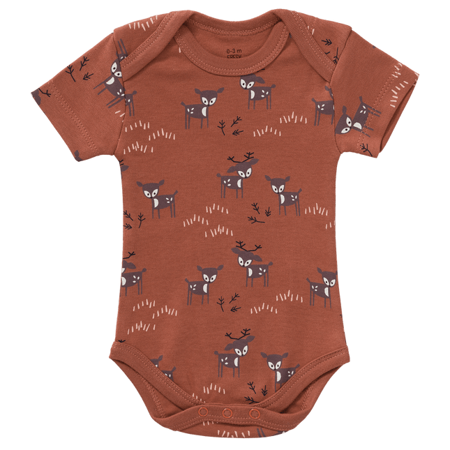 Fresk Romper Deer Korte Mouwen Amber Brown koop je bij Babywinkel