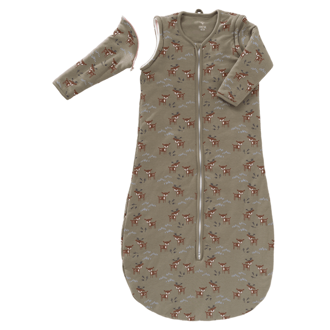 Fresk Slaapzak Baby Deer Met Afritsbare Mouw Olive 60cm koop je bij Babywinkel