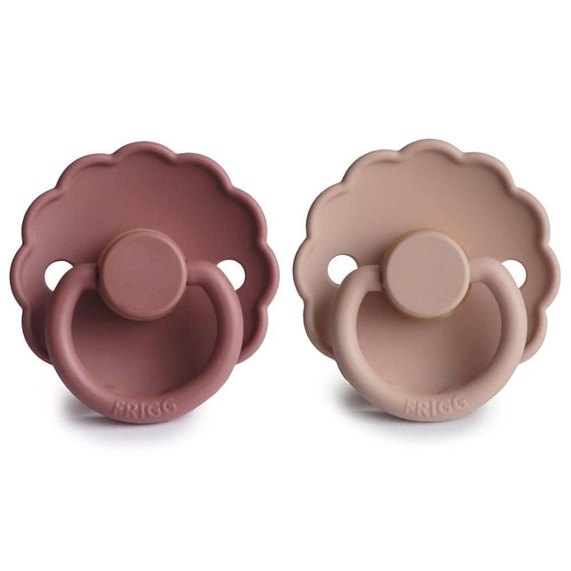 Frigg Speen Maat 1 Daisy Baby Blush/Woodchuck Latex 2 - Pack - Frigg - Babywinkel - 5715239210285