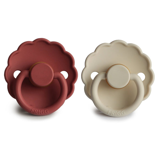 Frigg Speen Maat 1 Daisy Baked Clay/Cream Latex 2 - Pack - Frigg - Babywinkel - 5715239214139