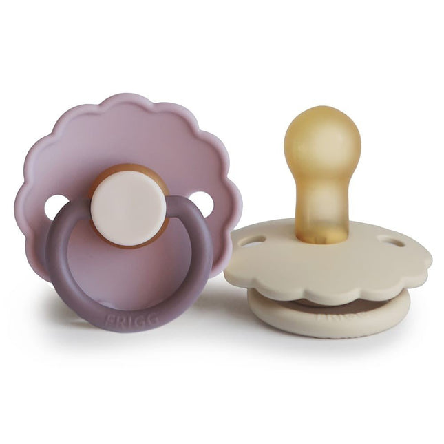 Frigg Speen Maat 1 Daisy Bloom Lav.Haze/Cream Latex 2 - Pack - Frigg - Babywinkel - 5715239022123