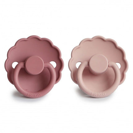 Frigg Speen Maat 1 Daisy Blush/Dusty Rose Silicone 2 - Pack - Frigg - Babywinkel - 5715239010991