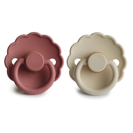 Frigg Speen Maat 1 Daisy Cream/Powder Blush Silicone 2 - Pack - Frigg - Babywinkel - 5715239010939