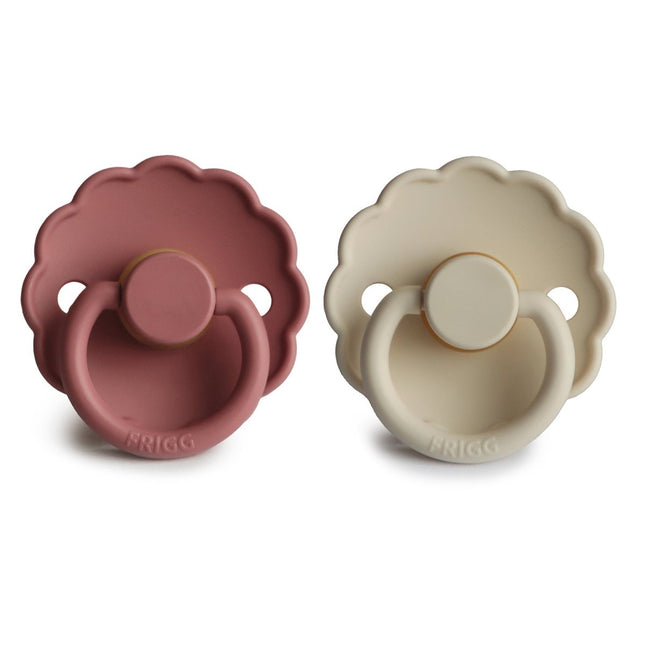 Frigg Speen Maat 1 Daisy Cream/Powder Blush Silicone 2 - Pack - Frigg - Babywinkel - 5715239010939