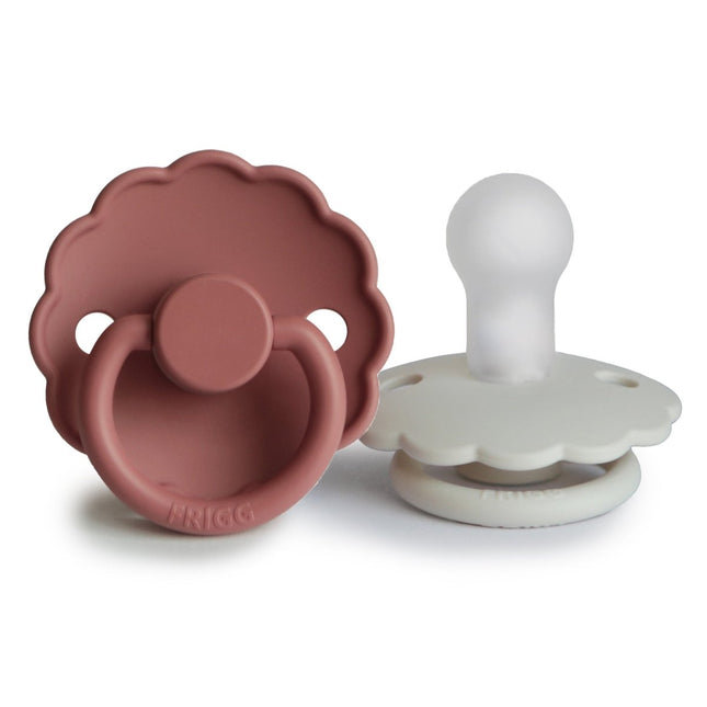Frigg Speen Maat 1 Daisy Cream/Powder Blush Silicone 2 - Pack - Frigg - Babywinkel - 5715239010939