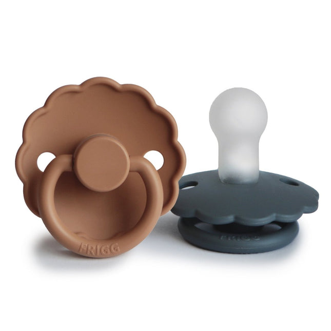 Frigg Speen Maat 1 Daisy Graph/Peach Bronze Silicone 2 - Pack - Frigg - Babywinkel - 5715239010977
