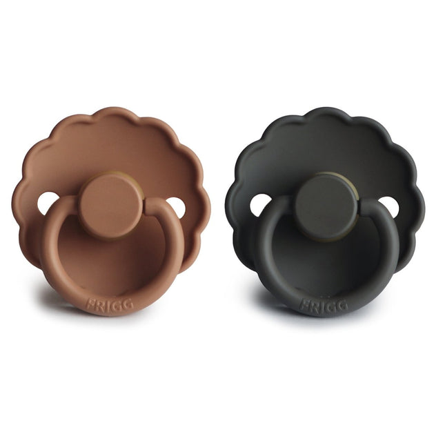 Frigg Speen Maat 1 Daisy Graph/Peach Bronze Silicone 2 - Pack - Frigg - Babywinkel - 5715239010977