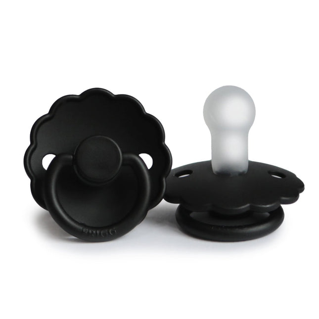 Frigg Speen Maat 1 Daisy Jet Black Silicone - Frigg - Babywinkel - 5715239009803