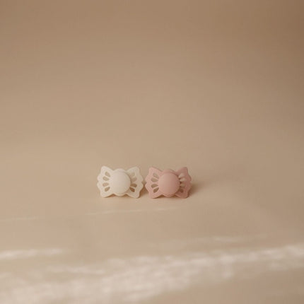 Frigg Speen Maat 1 Lucky Cream/Blush Silicone 2 - Pack - Frigg - Babywinkel - 5715239022246