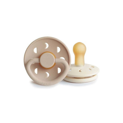Frigg Speen Maat 1 Moon Cream/Croissant Latex 2 - Pack - Frigg - Babywinkel - 5715239614458