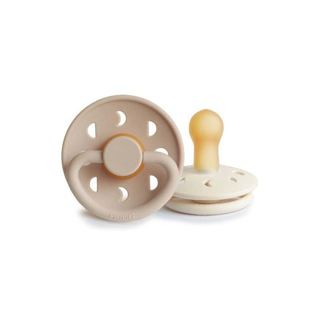 Frigg Speen Maat 1 Moon Cream/Croissant Latex 2 - Pack - Frigg - Babywinkel - 5715239614458