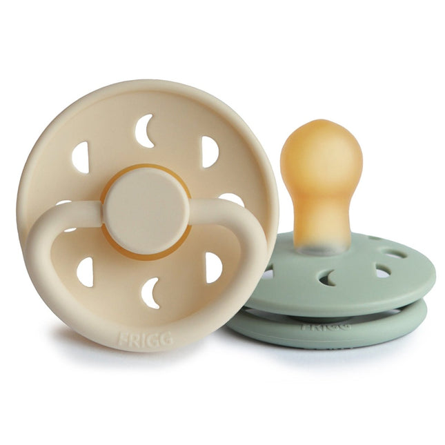 Frigg Speen Maat 1 Moon Cream/Sage Latex 2 - Pack - Frigg - Babywinkel - 5715239614212