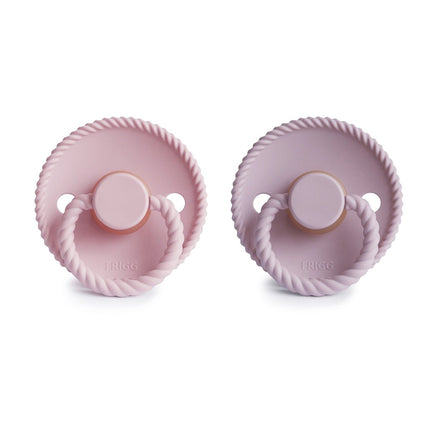Frigg Speen Maat 1 Rope Baby Pink/Soft Lilac Silicone 2 - Pack - Frigg - Babywinkel - 5715239021843