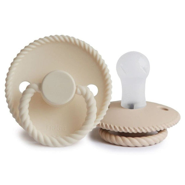 Frigg Speen Maat 1 Rope Cream/Croissant Silicone 2 - Pack - Frigg - Babywinkel - 5715239011653