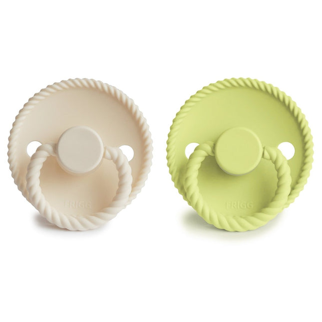 Frigg Speen Maat 1 Rope Cream/Matcha Silicone 2 - Pack - Frigg - Babywinkel - 5715239026688