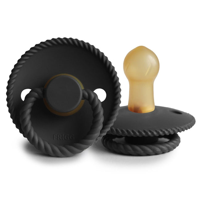 Frigg Speen Maat 1 Rope Jet Black Latex - Frigg - Babywinkel - 5715239019413