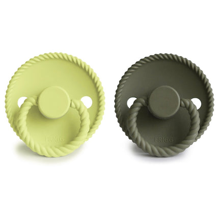 Frigg Speen Maat 1 Rope Matcha/Olive Silicone 2 - Pack - Frigg - Babywinkel - 5715239026800