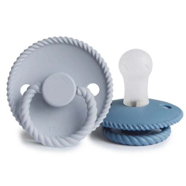 Frigg Speen Maat 1 Rope Ocean View/Powder Blue Silicone 2 - Pack - Frigg - Babywinkel - 5715239011691