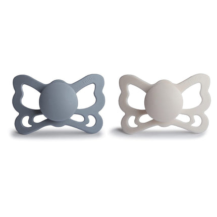 Frigg Speen Maat 2 Butterfly Great Gray/Silver Gray Silicone 2 - Pack - Frigg - Babywinkel - 5715239022451