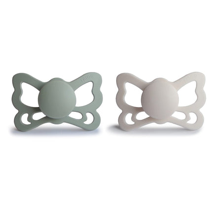 Frigg Speen Maat 2 Butterfly Sage/Silver Gray Silicone 2 - Pack - Frigg - Babywinkel - 5715239022390