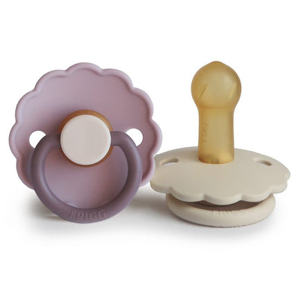 Frigg Speen Maat 2 Daisy Bloom Lav.Haze/Cream Latex 2 - Pack - Frigg - Babywinkel - 5715239022130