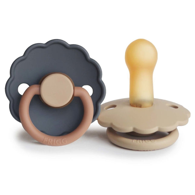Frigg Speen Maat 2 Daisy Blooming Aurora/Croissant Latex 2 - Pack - Frigg - Babywinkel - 5715239224862