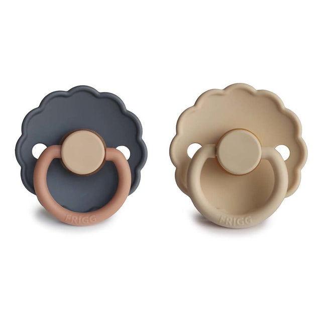 Frigg Speen Maat 2 Daisy Blooming Aurora/Croissant Latex 2 - Pack - Frigg - Babywinkel - 5715239224862