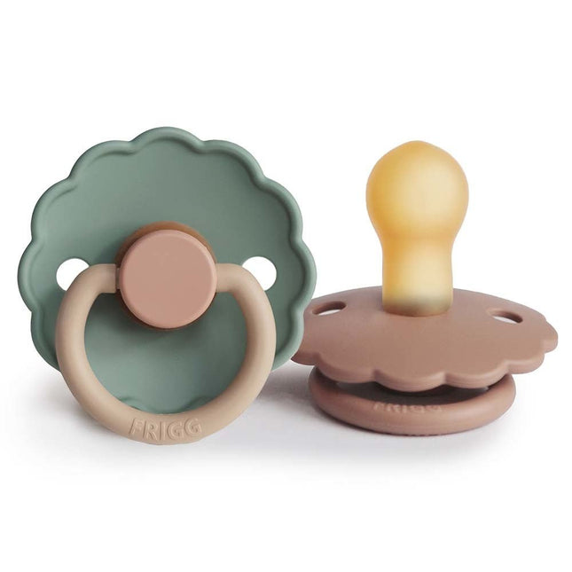 Frigg Speen Maat 2 Daisy Blooming R.Gold/Willow Latex 2 - Pack - Frigg - Babywinkel - 5715239224824