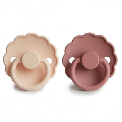 Frigg Speen Maat 2 Daisy Pink Cr/Powd. Blush Silicone 2 - Pack - Frigg - Babywinkel - 5715239011271
