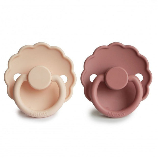 Frigg Speen Maat 2 Daisy Pink Cr/Powd. Blush Silicone 2 - Pack - Frigg - Babywinkel - 5715239011271