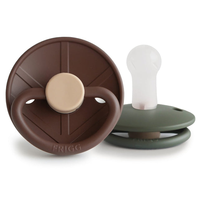 Frigg Speen Maat 2 Little Viking Cocoa/Olive Silicone 2St - Frigg - Babywinkel - 5715239026381