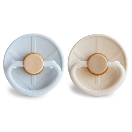 Frigg Speen Maat 2 Little Viking Powder Blue/Cream Latex 2St - Frigg - Babywinkel - 5715239026213